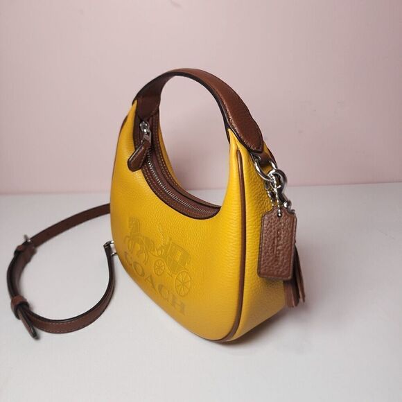 NWT Coach CT884 Carmen Mini Colorblock Yellow Gold Multi - Picture 2 of 6